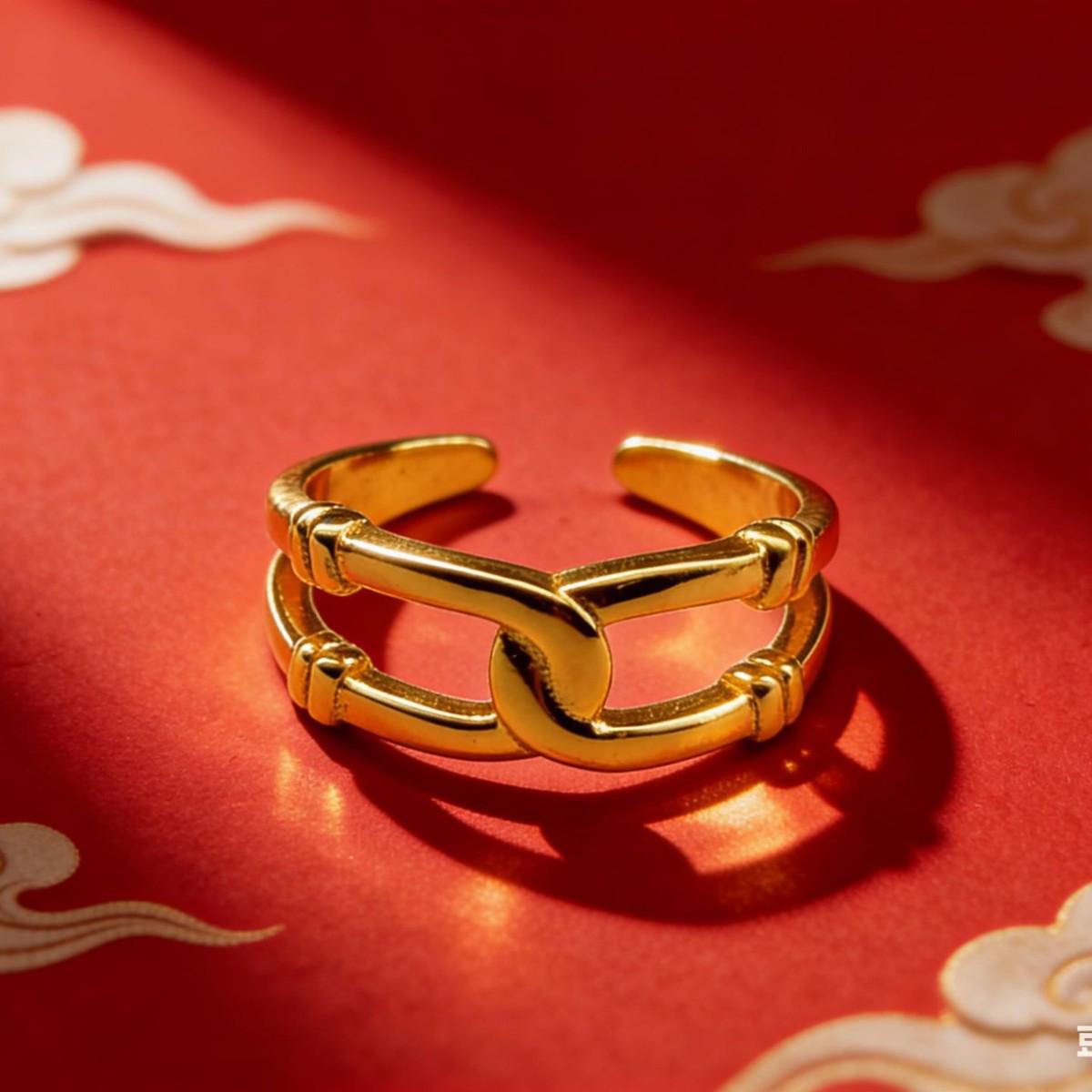 Fire-baked Sand Gold Wedding Ring: Classic, Versatile, Fashionable, Hot Seller, Vietnamese Jewelry Adjustable Open золотой