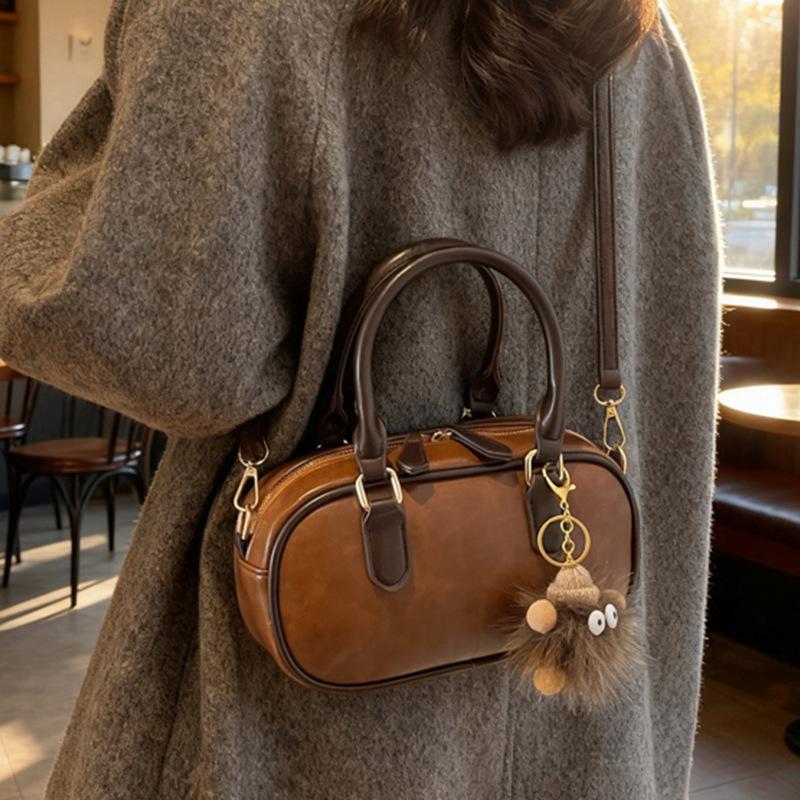 Retro Casual Hand-held Small Square Bag, Fashionable Single-shoulder Bag, Simple Commuting Crossbody Bag