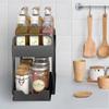 Kitchen Desktop Storage Rack Simple Double-deck Pull Out Type Storage Rack Save Space Household High-capacity Cabinet Organizer