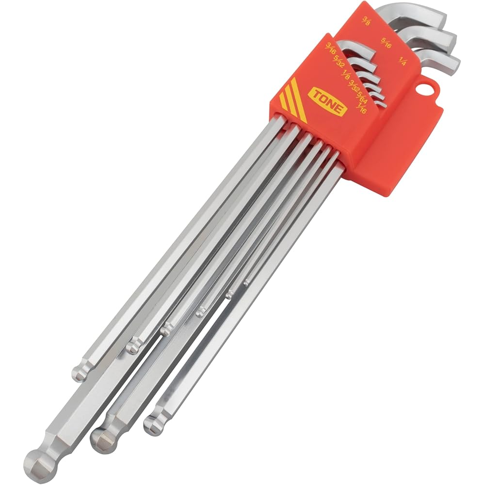 TONE Short Long Ball Point L Wrench Set BLB900S 9 Pieces Inch Size Tool Set