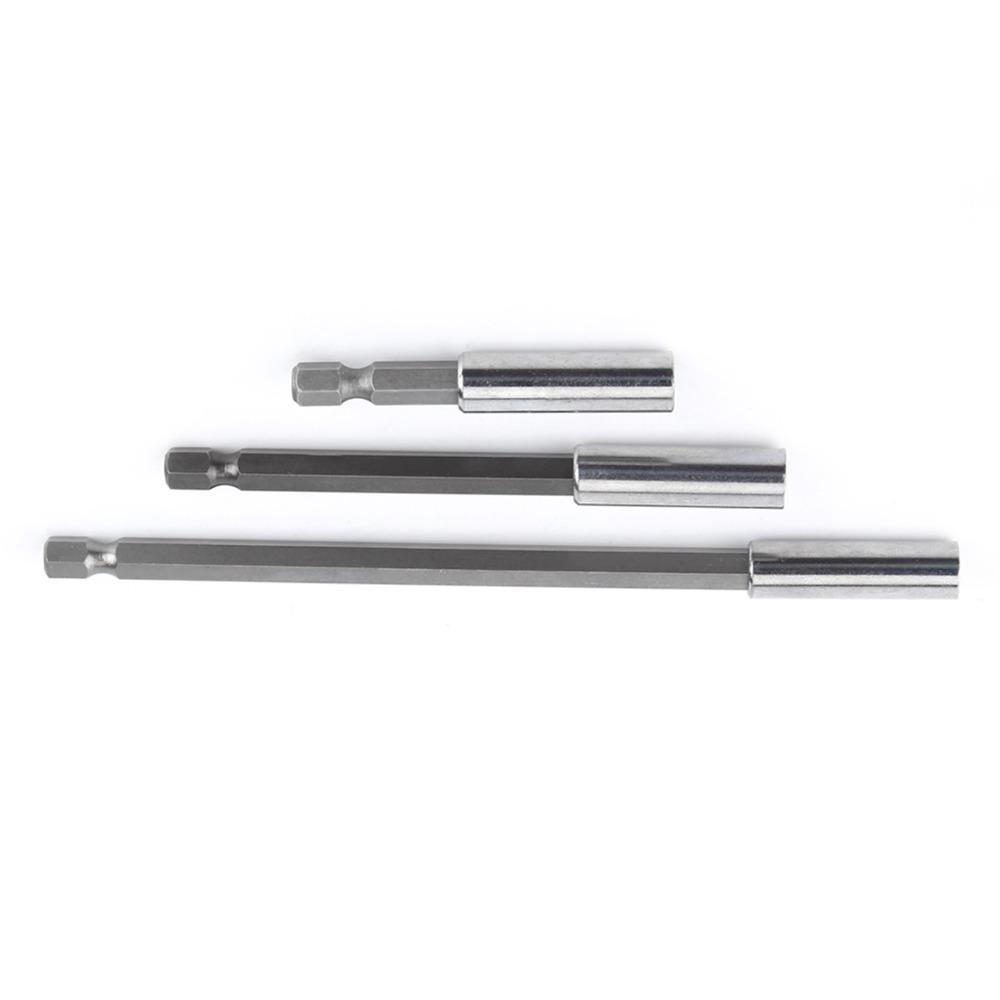 3pcs 1/4" Hex Shank Magnetic Bit Holder 2/4/6 Inch Lengths S2 Steel Screwdriver Extension Bar Magnetic Drill Bit Extension