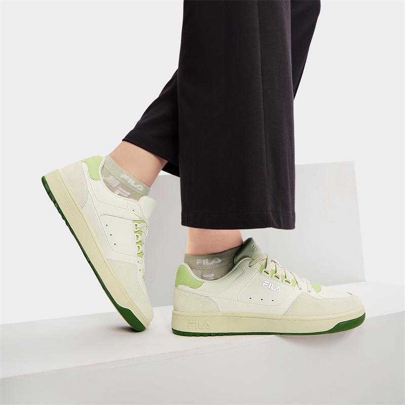 Fila Targa Versatile Fresh College Style Fashion Durable Low-Top Sneakers Women Sneakers White Green F12W432204FGL