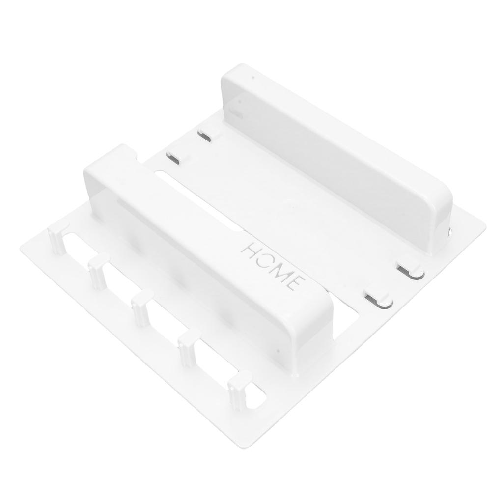 Bedside Shelf Accessories Organizer Wall Mount Self Stick On Dorm Room Wall Storage with Hooks for Glasses Remote