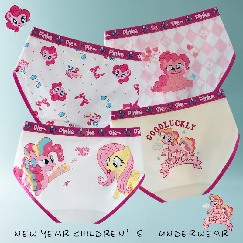 Pure Cotton Cartoon Boxer Briefs for Girls - Toddler to Pre-Teen Sizes