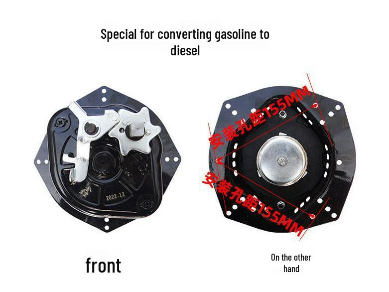 Hand-Cranked Mini Tiller Starter for 170F, 178F, 186F Air-Cooled Diesel Engines