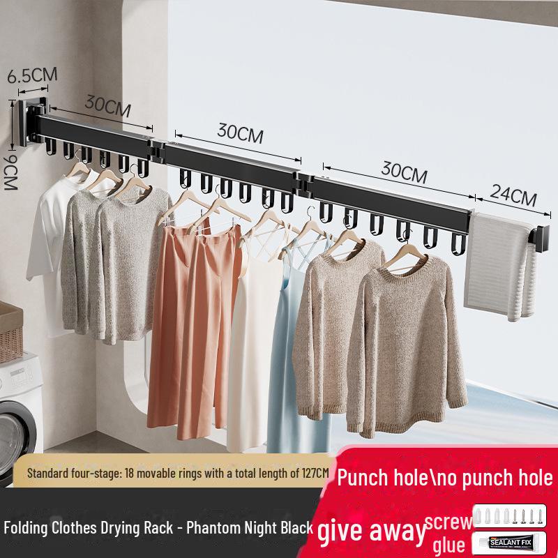 

Складная настенная сушилка для одежды без перфорации для использования в помещении и на улице