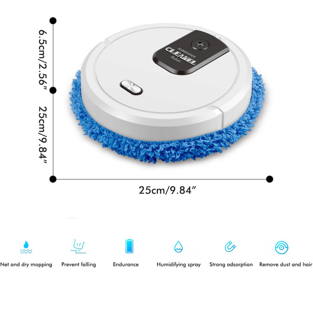Robotic Cleaner Smart Mobile Humidifier Multifunction Wet Mopping for Cleaning Tile Wood Floors
