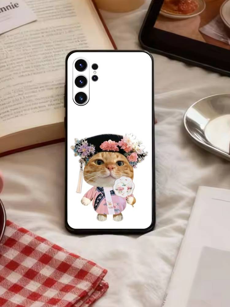 Big Eyed Goofy Cat Mouse Phone Case For Samsung S26,S25,S24,S23,S22,S21,S20,Plus,Fe,Lite,Others Black Cover