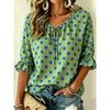 Versatile Loose Half Sleeve Casual Blouse, Simple Solid Color, Breathable Comfortable For Multiple Occasions