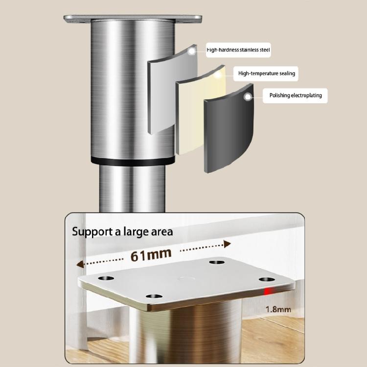 Adjustable Round Furniture Feet 15cm Steel Heavy Duty 250kg Sofa Legs for Table Cabinet Bed