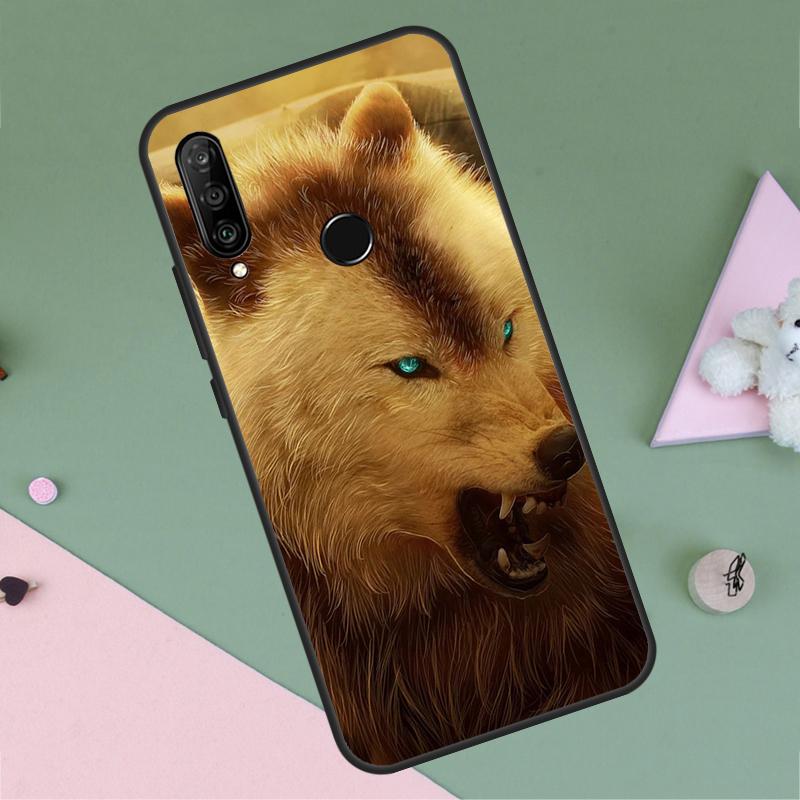 Angry Wolf For Huawei P20 P40 Lite P60 P30 Pro Nova 5T 9 10 SE 12s 12i 11i Y90 Y70 Y60 Y61 Y72 Y91 Case
