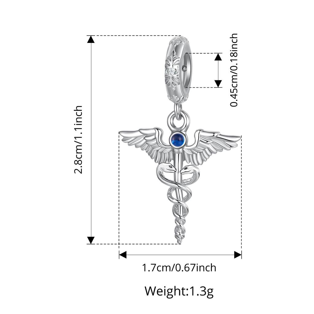 Bamoer 925 Silver Red Heart Skull Pendant Jesus Cross Beads for Women Bracelet Accessories DIY Religious Beliefs Gift