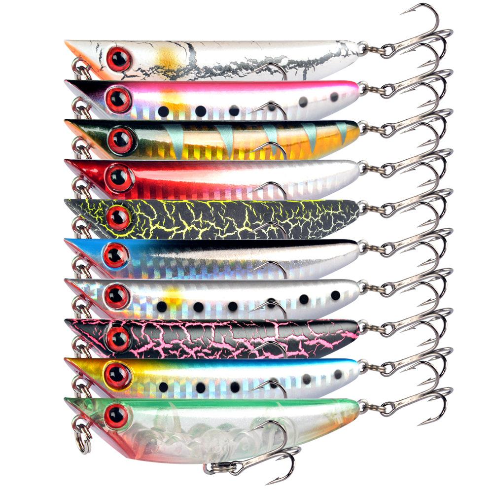 

10PCS 8cm/8.5Gram 6# Reinforced hook surface system zig-zag lure pencil bait for long-distance casting in freshwater, suitable f 8CM 8.5G
