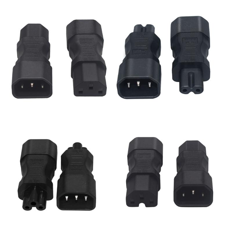 Portable Male To Female C14 To C13 Adapter C14 To C15/C14 To C5/C14 To C7 Power Cable Adapter Transfer Plugs ABS-made