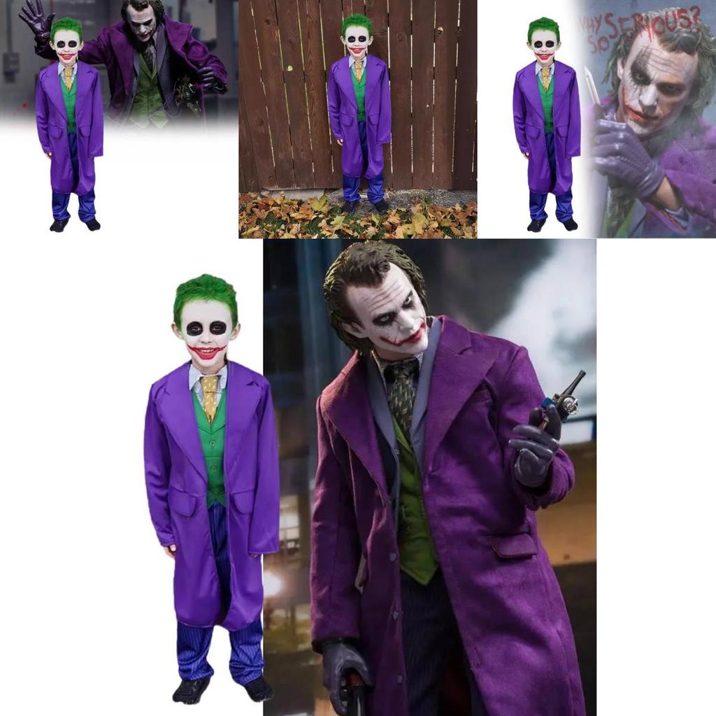 Stunning Joker For Kids Featuring Vibrant Purple Color And Premium Polyester Fabric Perfect For Halloween Parties And Events