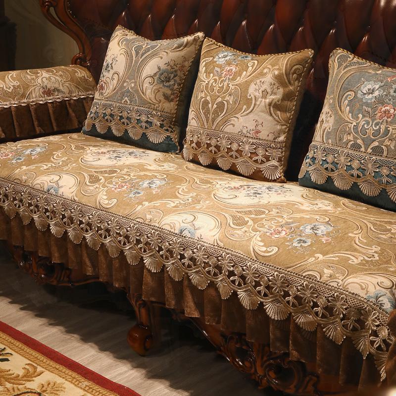 Europe Style Retro Jacquard Chenille Sofa Cover Furniture Sofa Armrest Chair Protector Towel Anti Slip Slipcover Home Sofa Towel