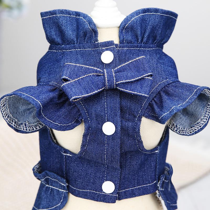 Denim Harness Vest for Small Dogs and Cats - Spring & Autumn Style
