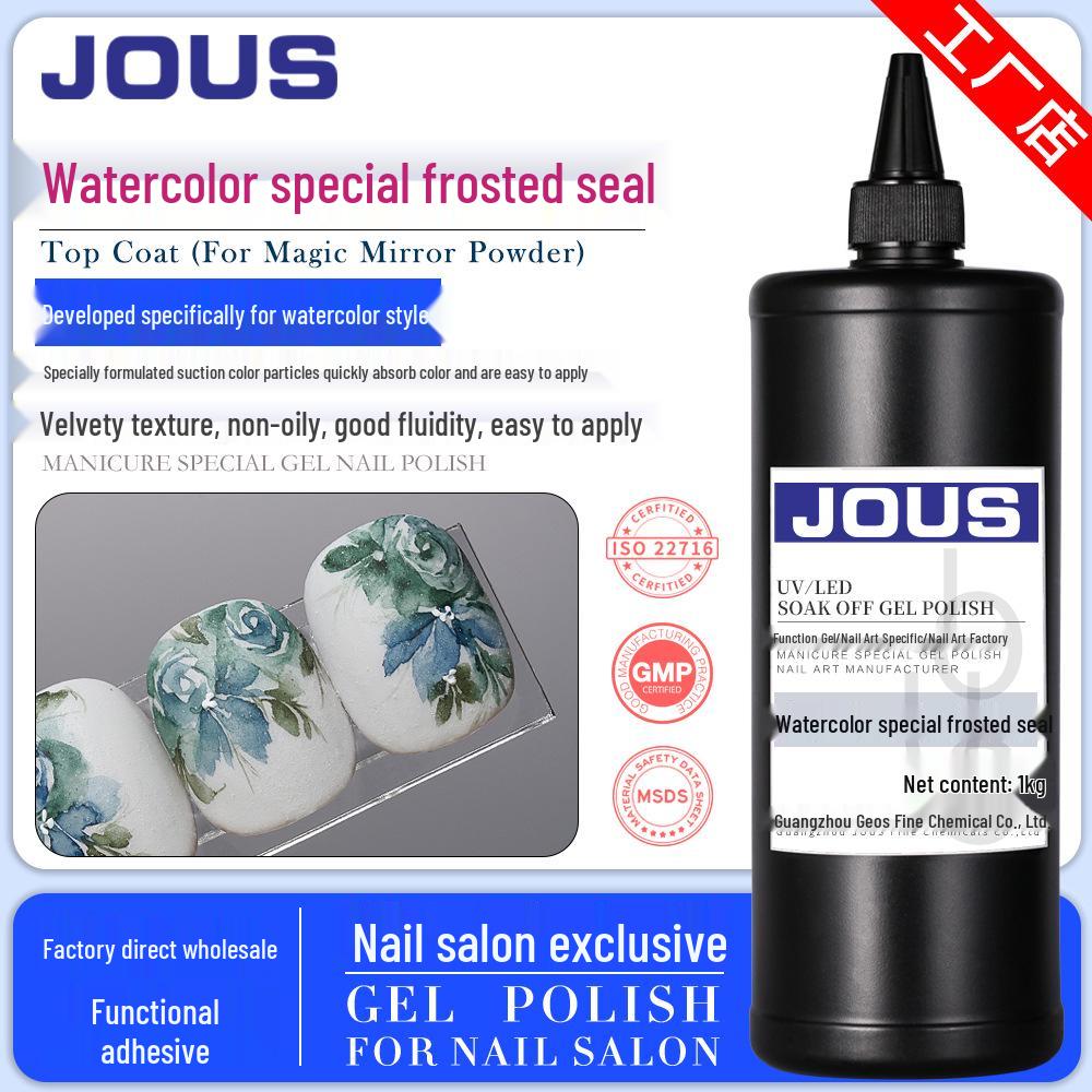 

Watercolor Frosted Matte Nail Top Coat - Large Bottle, Salon Quality