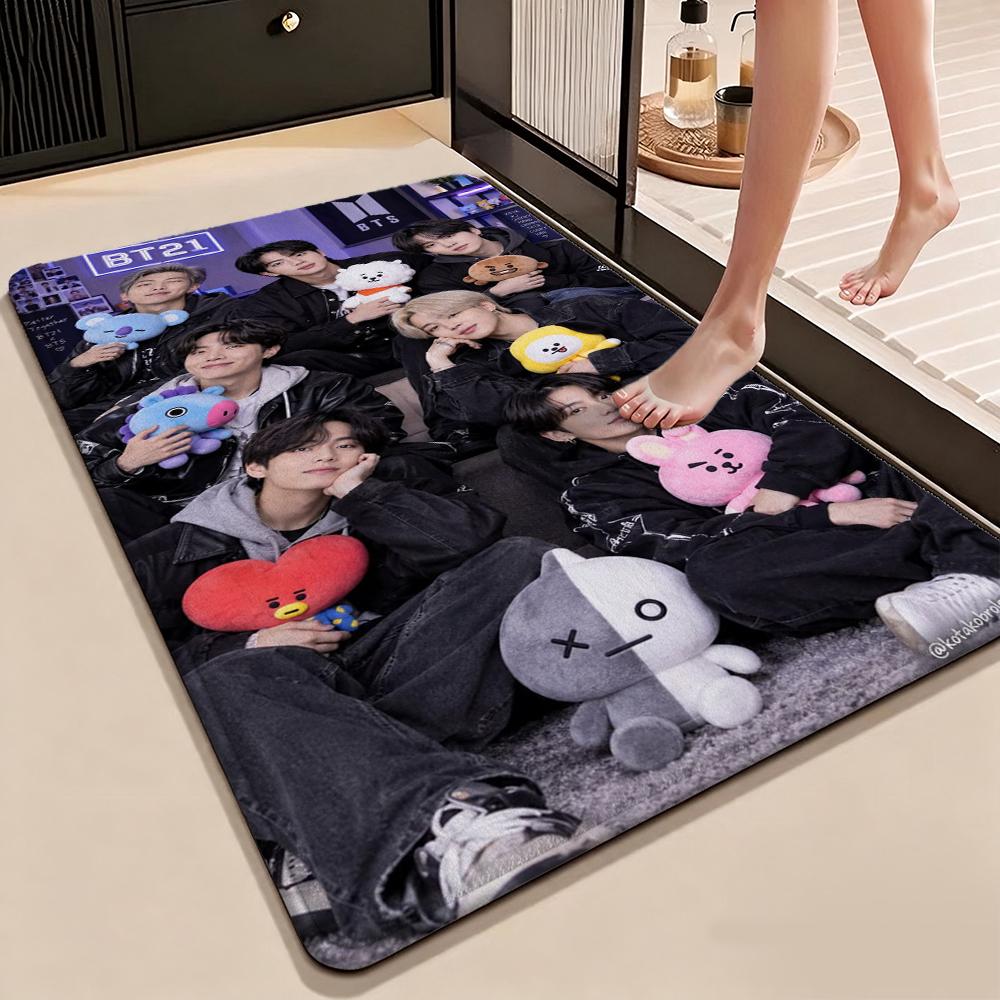 Seventeen Chibi Art Carpet Soft Rug Plush Rug Thick Rug Kitchen Floor Mat Hallway Runner Low Maintenance