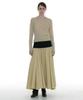PARTIMENTO WOMEN Sheer Wide Rib Knit Crew Neck_Cream