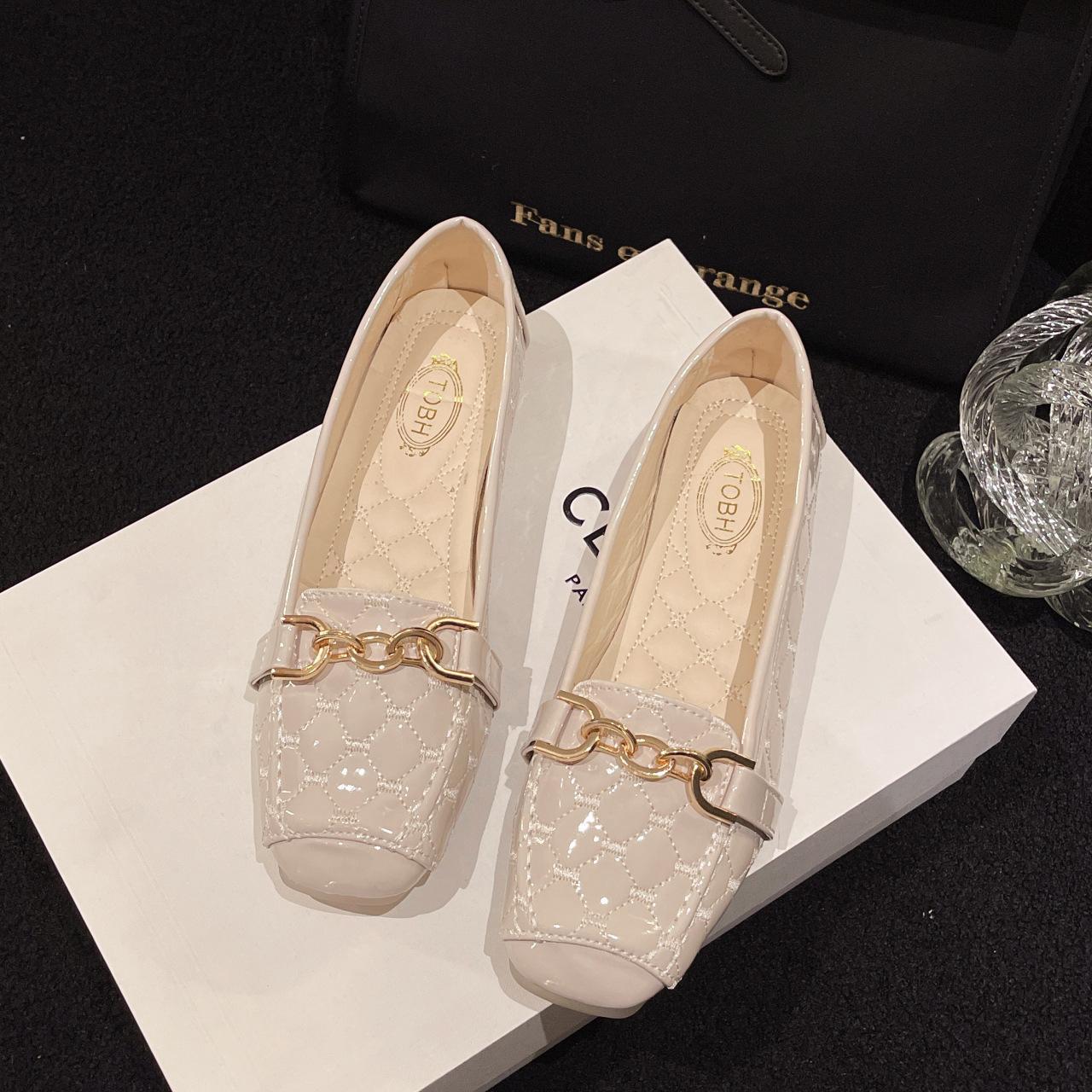 

Туфли с квадратным носком из мягкой кожи на мягкой подошве, маленькие кожаные туфли для женщин, туфли с носком во французском стиле, балетки 38 бежевый