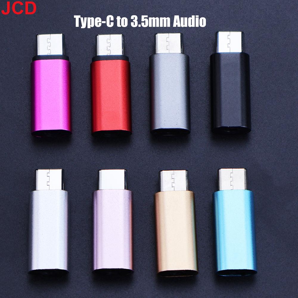 JCD 1pc Type-C Adapter Male Type C To Female 3.5mm Adapter for Macbook Xiaomi Huawei Honour 3.5mm Wired Earphone Adapter Support