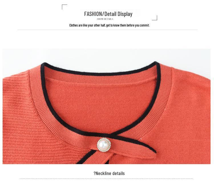 Stylish Plus Size Knitwear for Middle-aged & Elderly Women - Round Neck, Long Sleeve, Loose Fit, Autumn/Winter 2023 Sweater