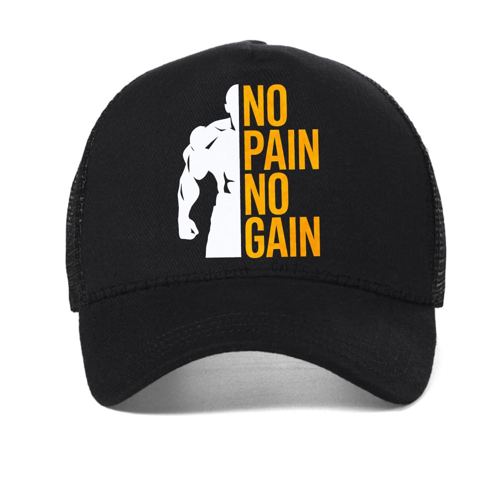 NO PAIN NO GAIN baseball cap fashion casual adjustable Sports Caps summer unisex mesh sun hat Breathable Snapback hats