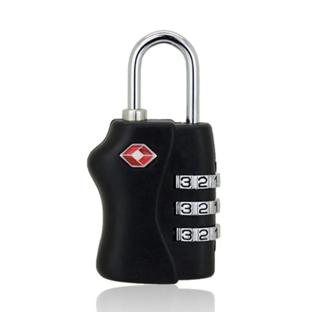 

High Security Small Padlock Portable Smart Combination Lock TSA Customs Lock Padlock with Steel Cable Customs Code Lock