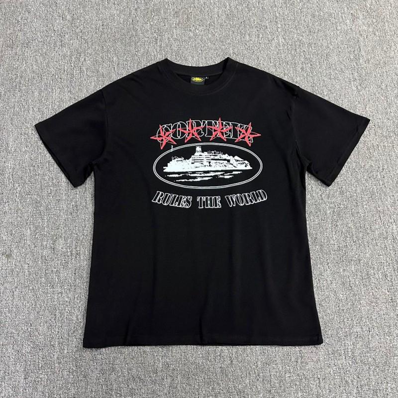 Unisex Streetwear Oversized Cotton Tee With Geometric Print Loose Fit Short Sleeve T-Shirt Men Women