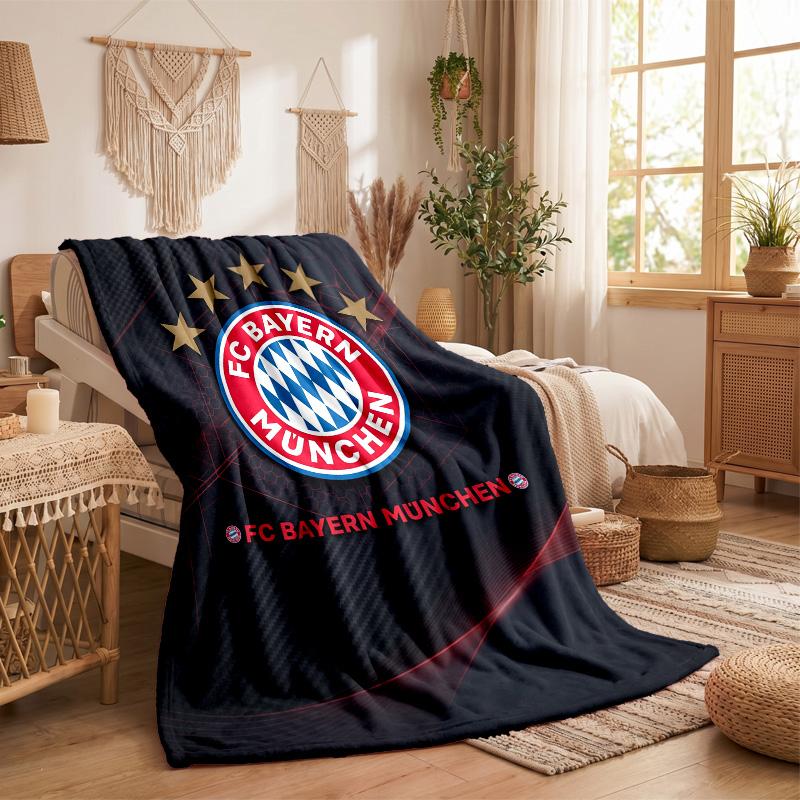 Couverture polaire Thème Bayern Munich Couverture pelucheuse Douce et confortable Pour Chambre à coucher Canapé Voyage