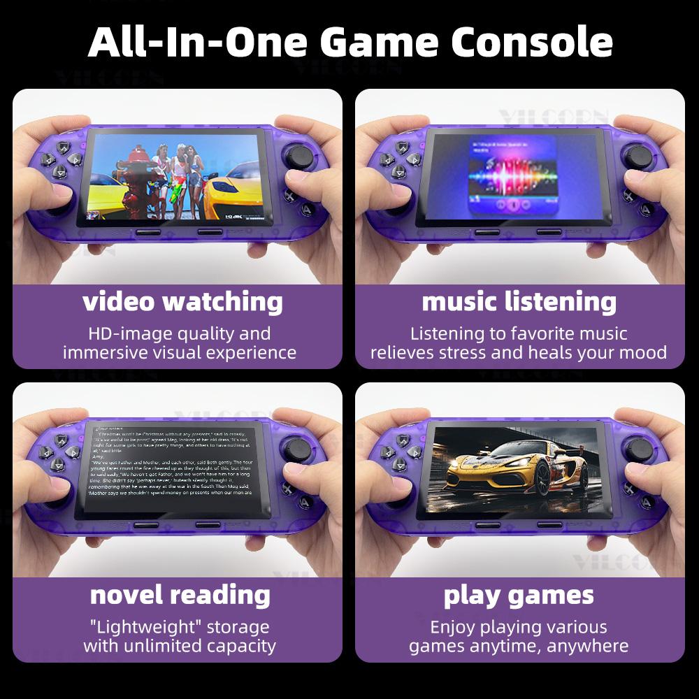 Verbesserter SF3000 Retro Handheld-Spieleplayer Kompatibel mit HDMI-Videospielkonsole 4,5-Zoll-IPS-Bildschirm Konsole für PS1/GBA/SFC