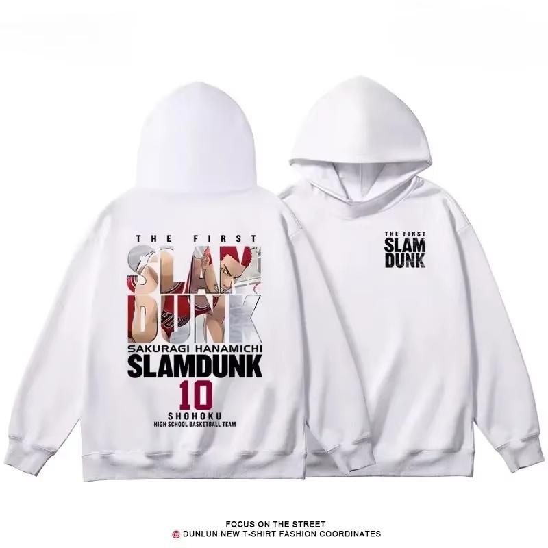 2024 Japanese Anime SLAM DUNK Men's Cotton Hoodie Pattern Printed Hoodie Loose Full Matching Preppy Style
