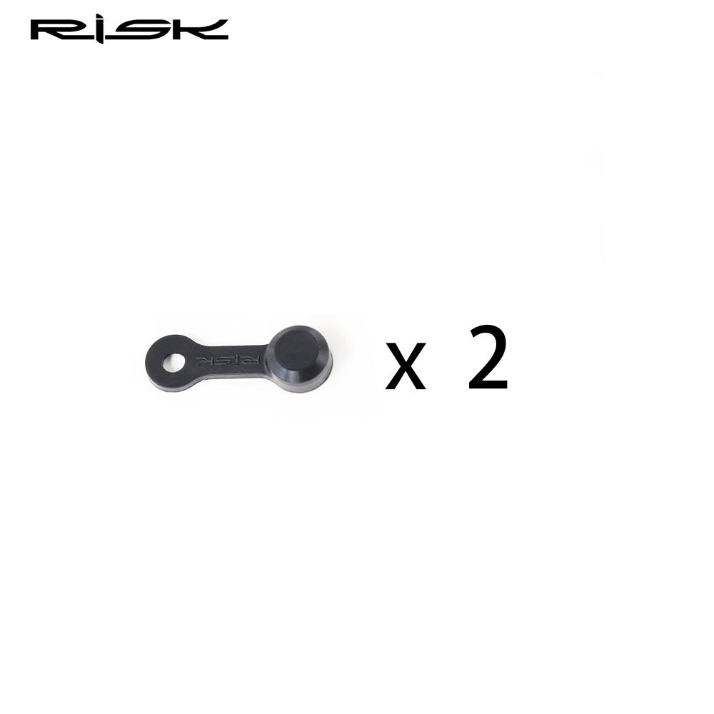 2pcs RISK Bicycle Bleed Nipple Dust Cover Bike Hydraulic Disc Brake Bleeder Oil Nozzle Screw Rubber Cover Caps RA145 2pcs Black