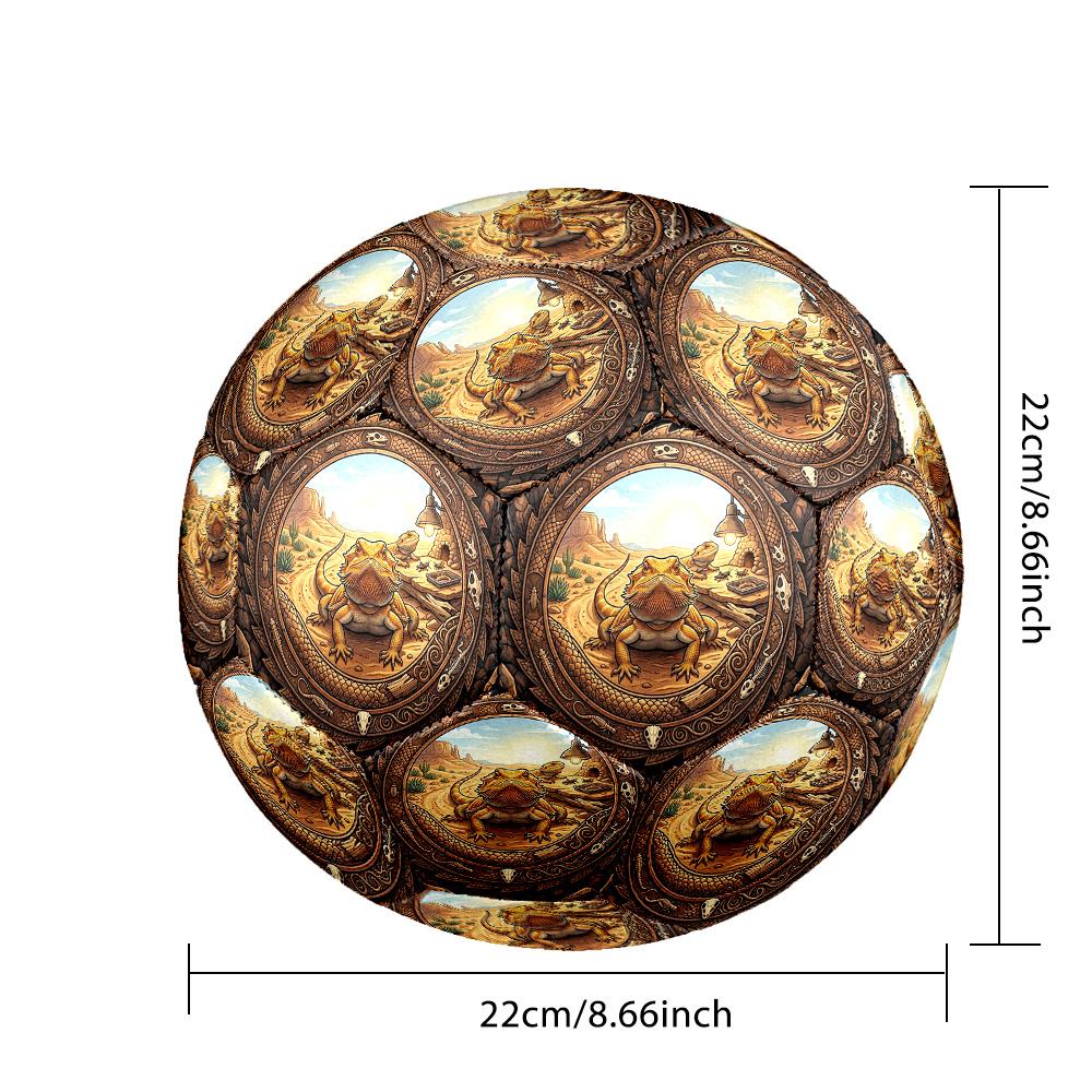 Desert Dragons Habitat Round Football Size 5 Adult Ball Suitable for Training Matches and Outdoor Team.