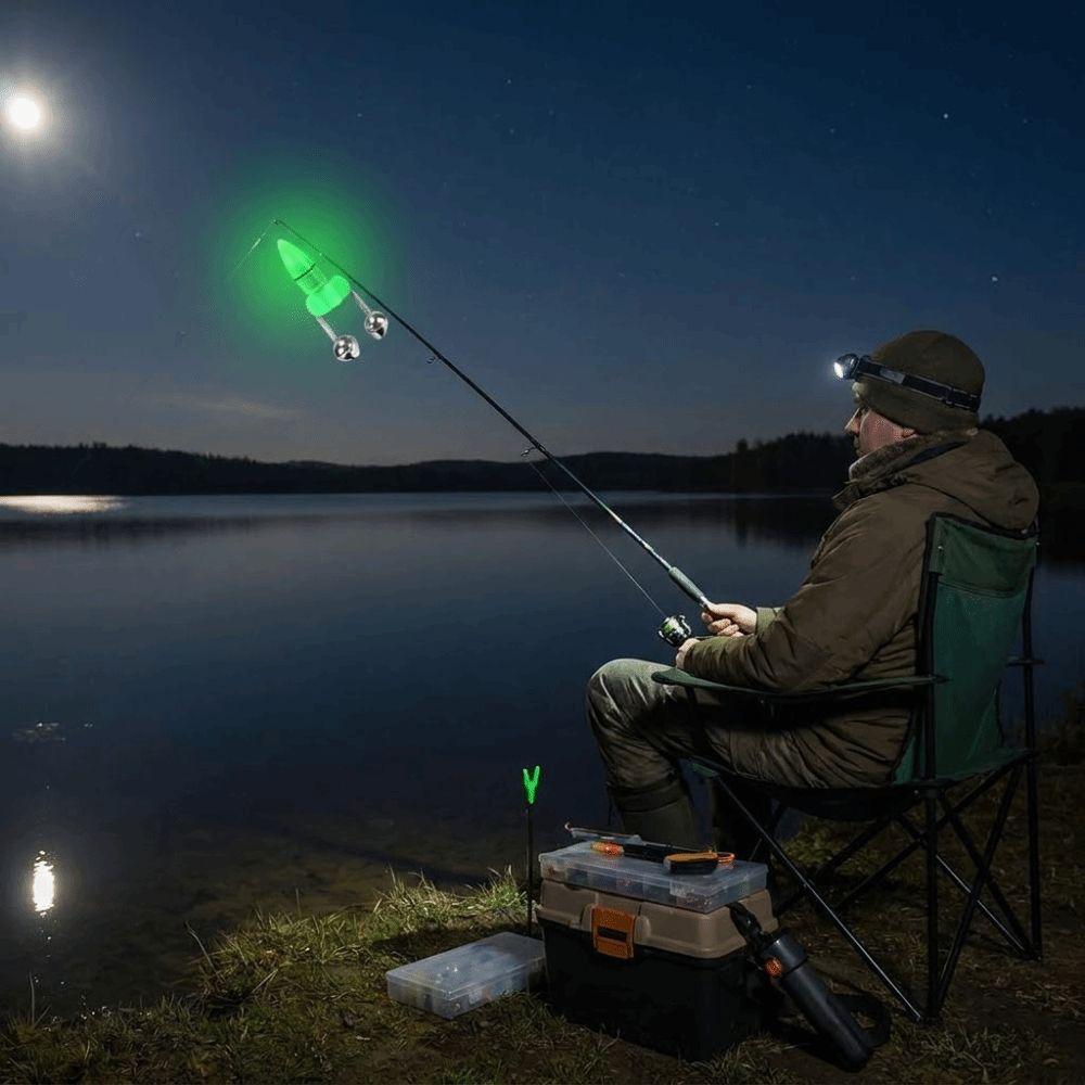 20Pcs Plastic Fishing Bite Alarms Rod Bells Tip Clip Spring Clip Tip up Lights Night Fishing