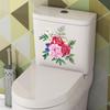 Toilet Sticker Waterproof Floral Butterfly Self Adhesive Removable No Trace for Home Bathroom Renovate