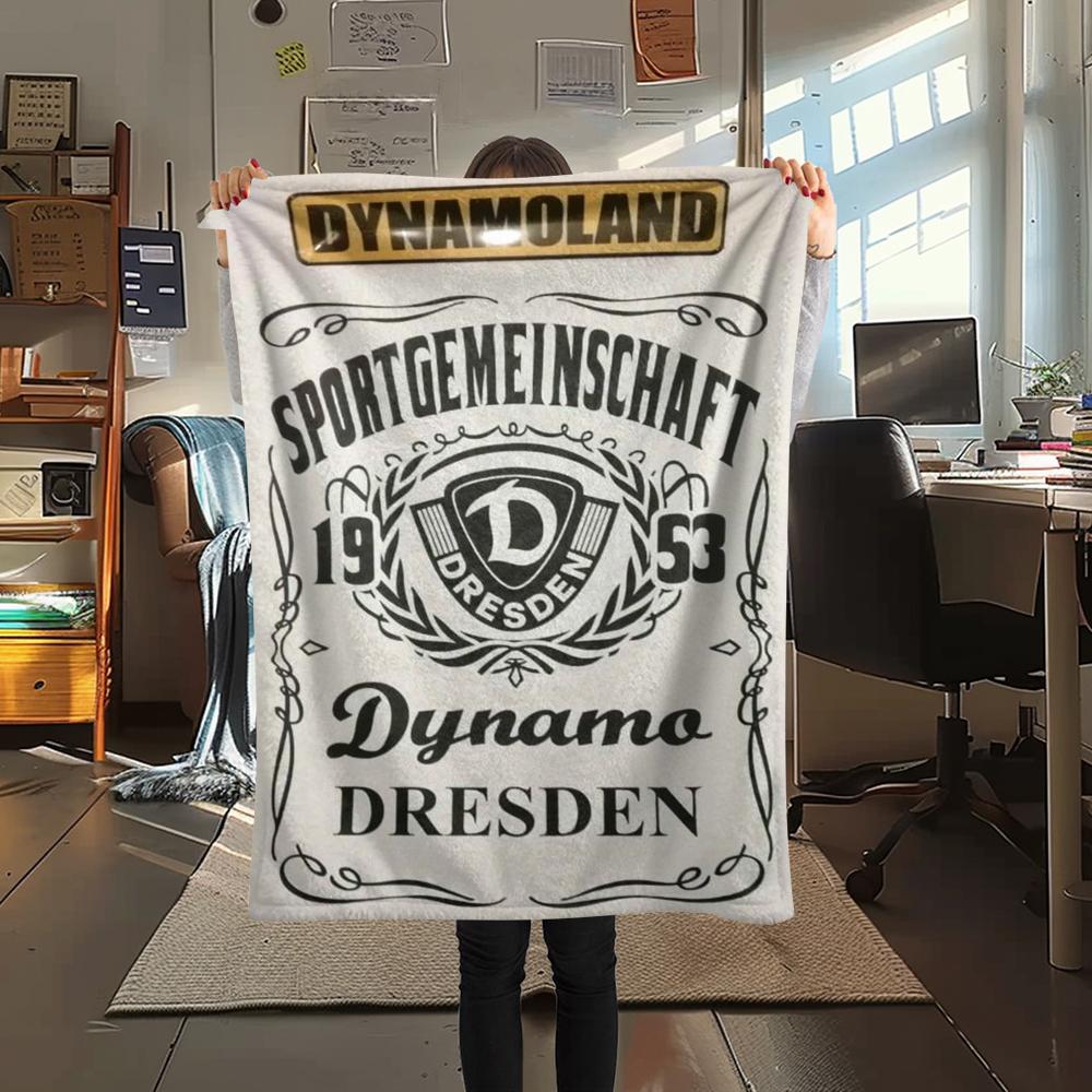1 ks Flísová deka s potiskem SG Dynamo Dresden, Vysoká kvalita, Pohodlná pro všechna roční období, Domácí dekorace, Teplo a pohodlí, Perfektní jako vánoční dárky149