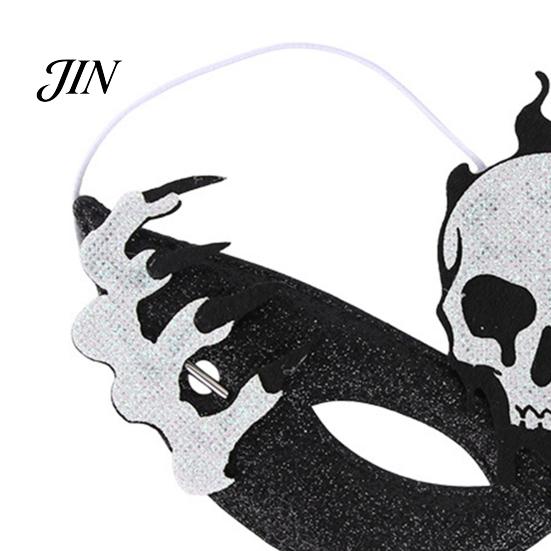Comfortable Half Face Costume Masque Halloween Masque, Glitter Eye Horror Skull Bat Spider Dress Up Accessory for Cosplay Costume, Masquerade,