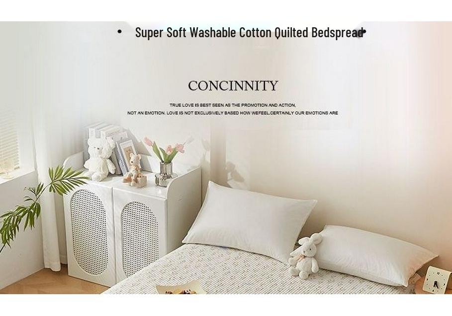 Premium Non-Slip Washable Cotton Quilted Bed Cover for All Seasons