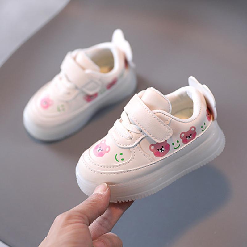 Twinflames Boy Shoes Board Baby Girls Light Shoes Toddler Shoes Baby Soft Sol Little White Shoes