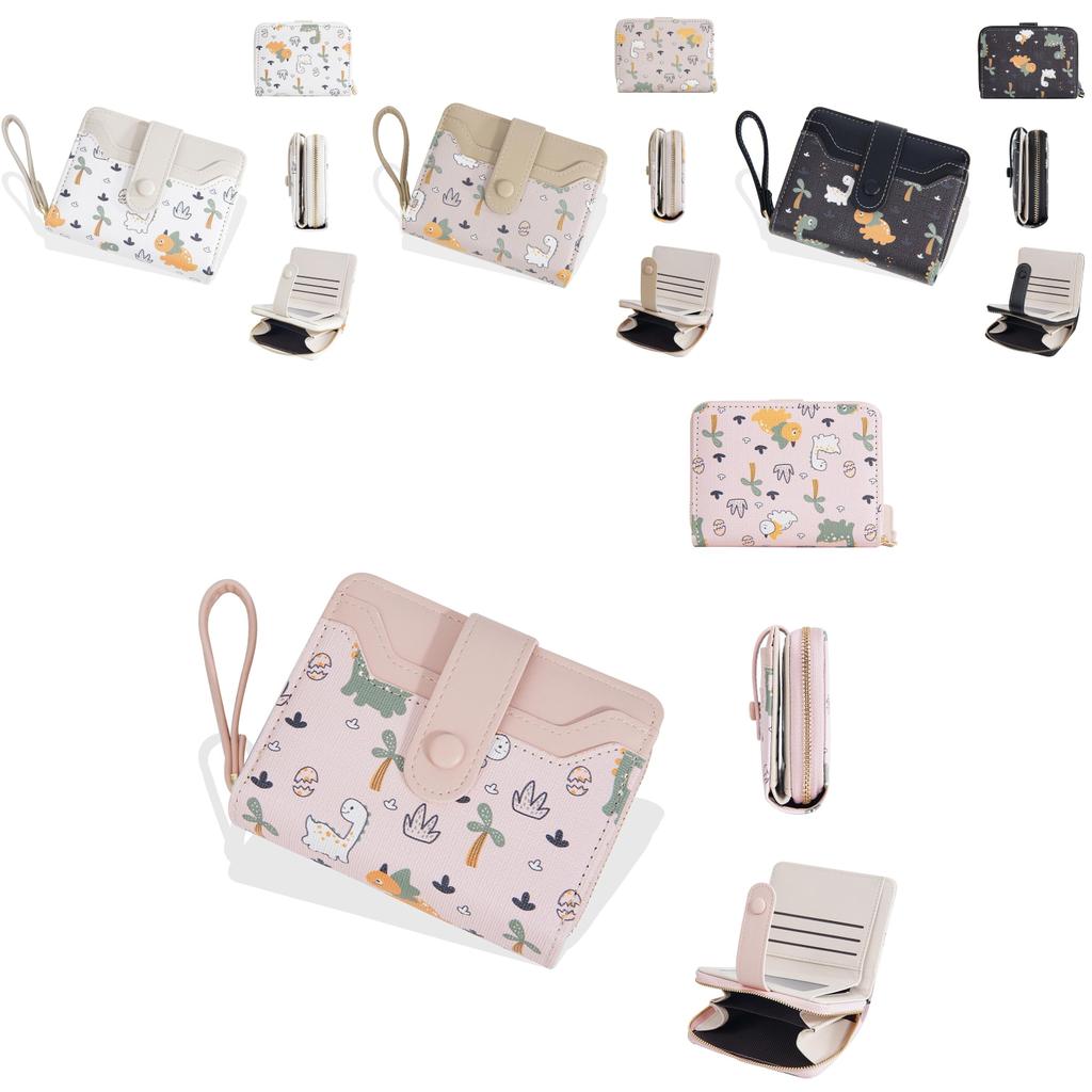 Baellerry Ladies Wallet With Animal Print Pu Material Compact Card Coin Holder For Daily Use