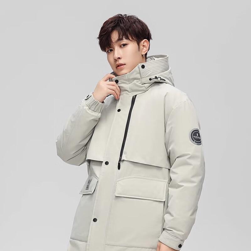 YAYA Men s Mid-Length Hooded Goose Down Jacket XL
