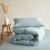 Solid Color Cotton Fitted Sheet & Pillowcase Set - Single Bed Mattress Protector
