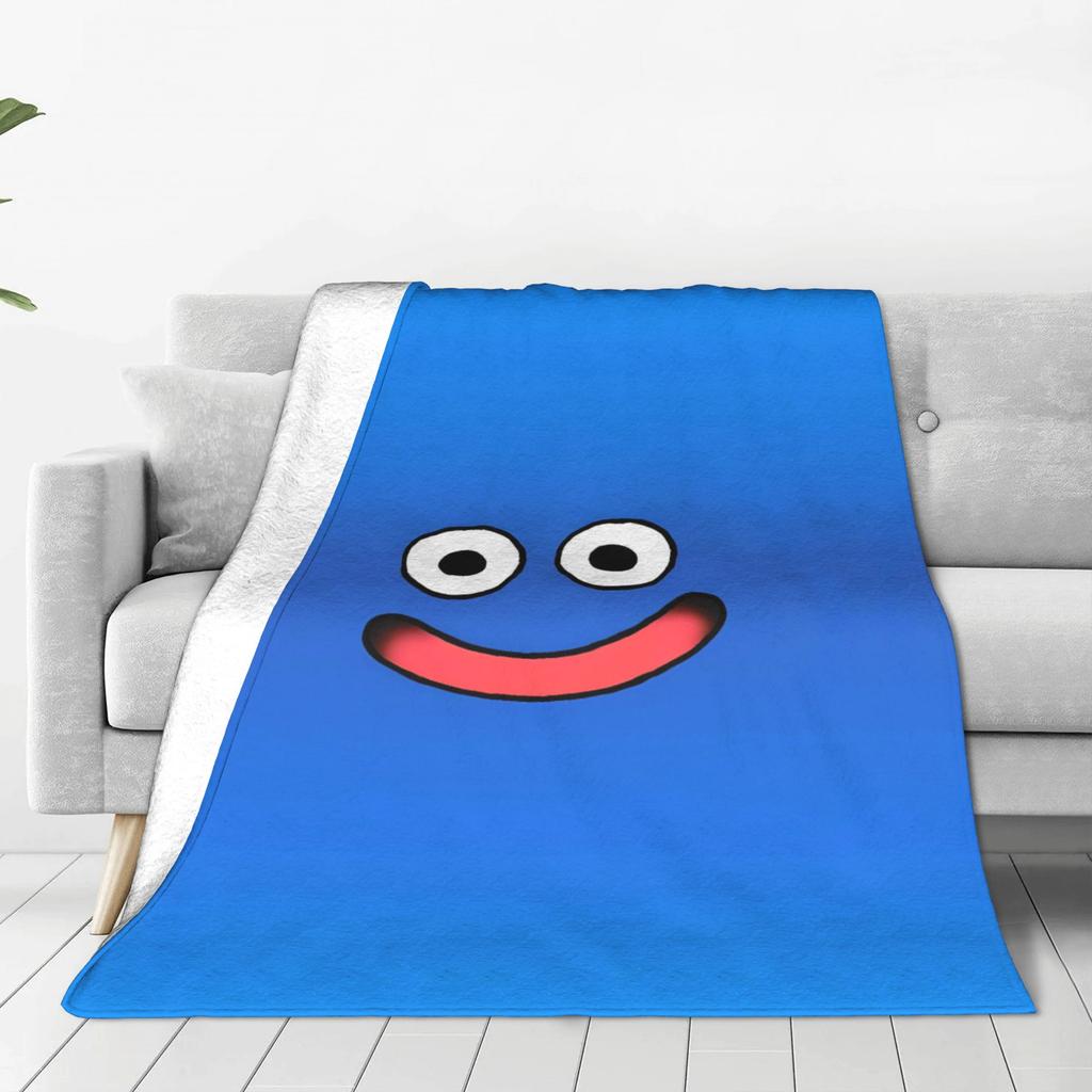 D-Dragon Quest Slime Super Warm Blanket Girls Boys Plush Throw Blanket Graphic Couch Bed Flannel Bedspread Sofa Bed Cover