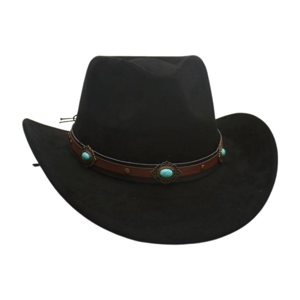 Premium Tibetan Cowboy Hat Stage Jazz Hat Multi-Color Suede Premium Top Hat