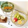 Light Luxury High Foot Fruit Plate Plastic Metal Home Living Room Candy Snacks Storage Decoration