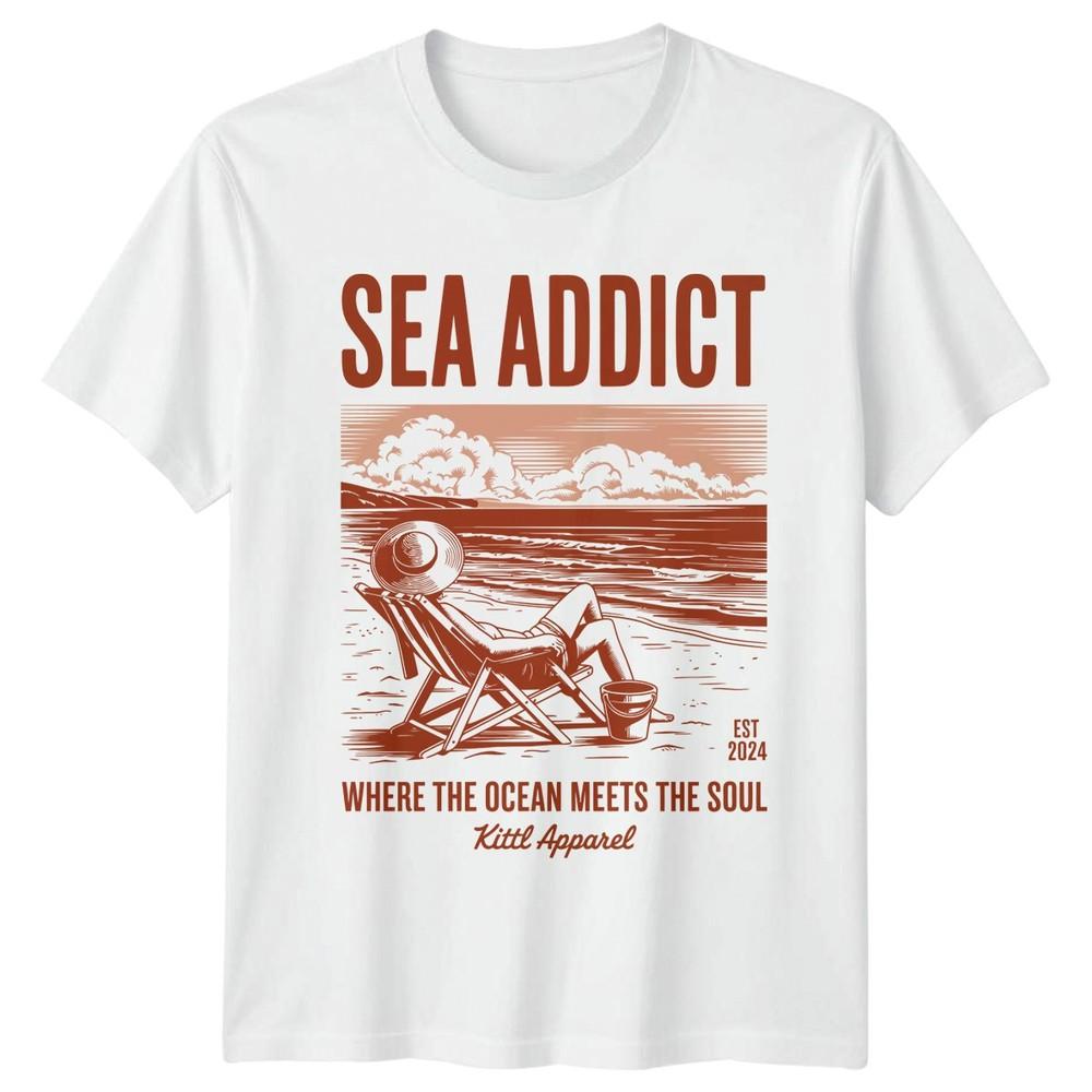 Sea Addict Where The Ocean Meets Soul Beach Ocean Lifestyle Unisexs Unisexs TShirt S