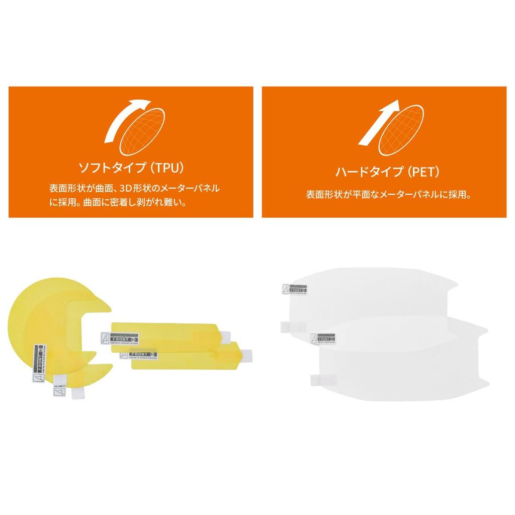 DRC Meter Screen Protective Film for MT-09 '25, XSR900GP '24, TPU, Specially Designed, Set of 2, Clear Glossy, Scratch and UV Protection, D8961
