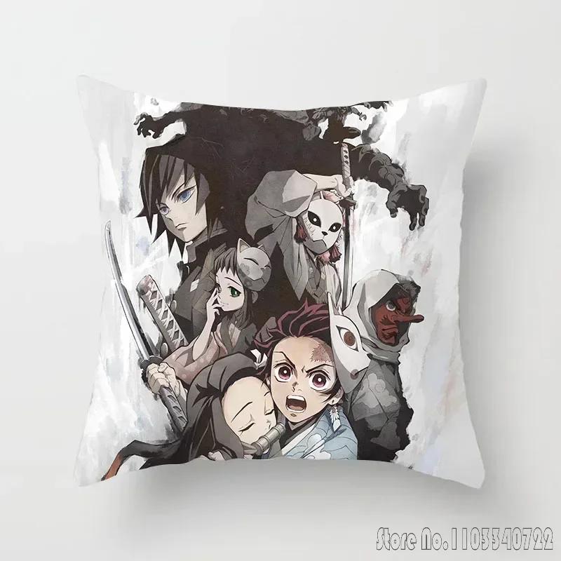 

Аниме Клинок, рассекающий демонов Kimetsu no Yaiba Наволочка Плюшевая наволочка Чехол для подушки Наволочки Вечеринка Диван Домашний декор 45x45см Детский подарок 45x45cm